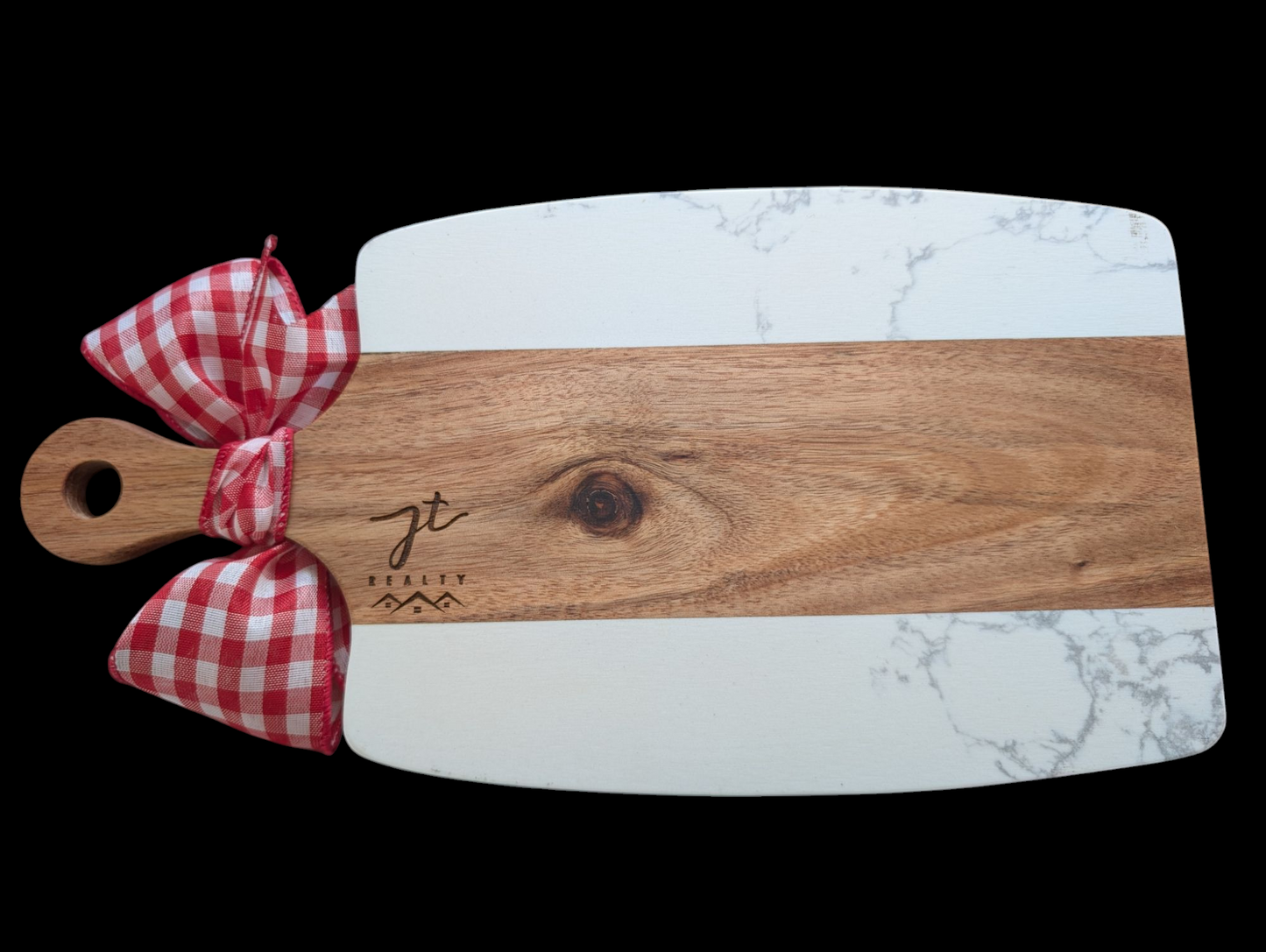 Personalized Marble and Wood Charcuterie Board Set, Custom Engraved Serving Board and Coaster Gift Set, Personalized Housewarming Gift