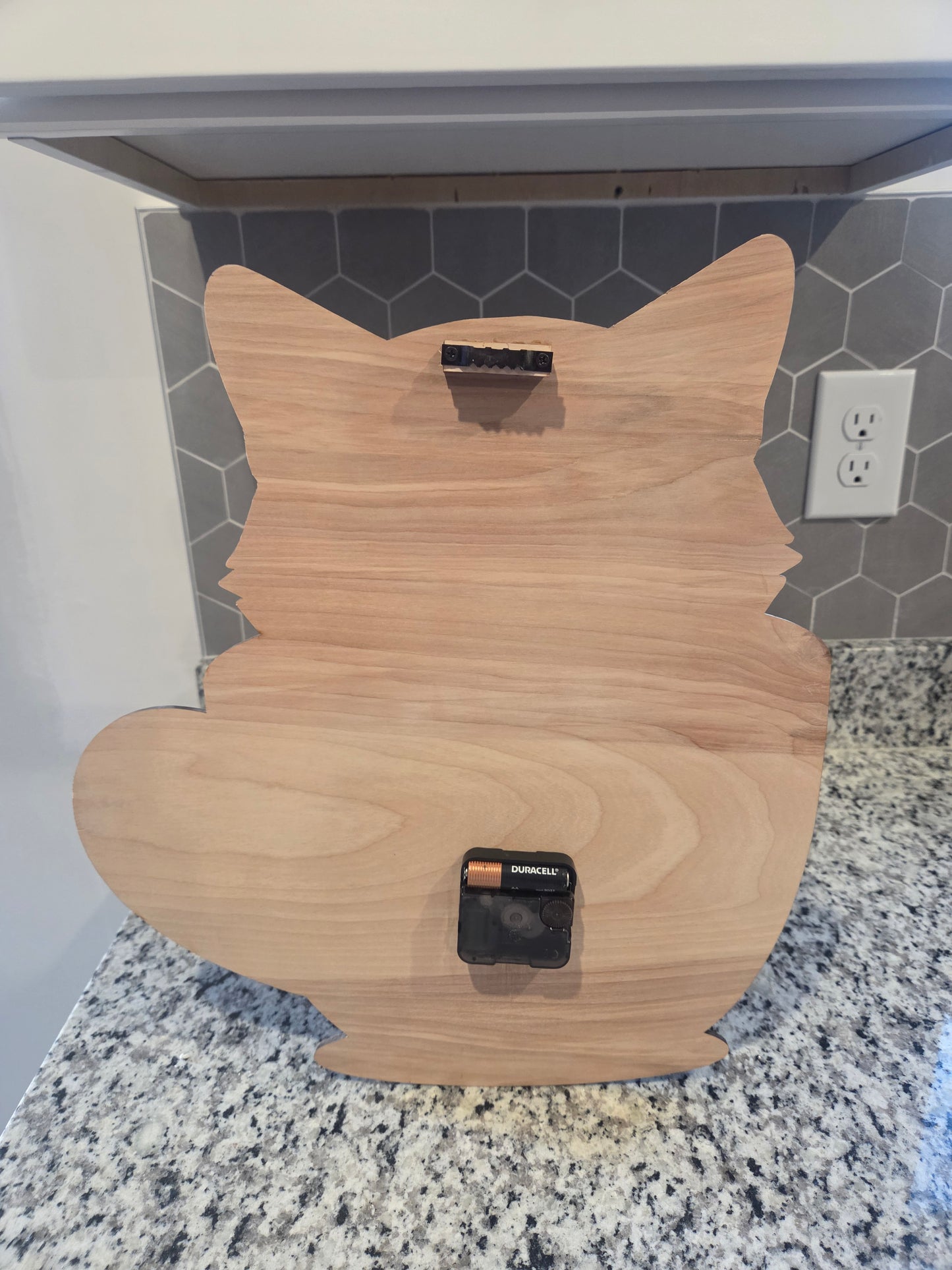 Handmade Wooden Grumpy Cat Wall Clock | Funny Coffee Cat Silhouette Clock, Unique Cat Lover Gift,  Rustic Kitchen Decor,  Cat Mom Birthday Present