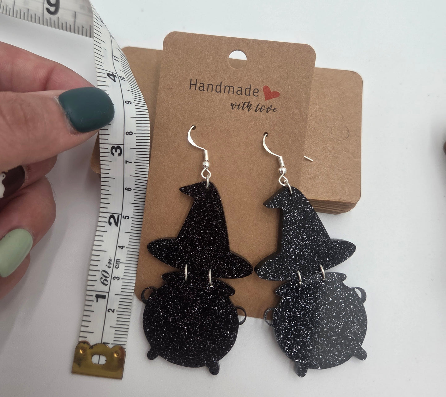 Halloween Earrings | Acrylic Halloween Dangle Earrings | Sterling Silver Plated Hooks