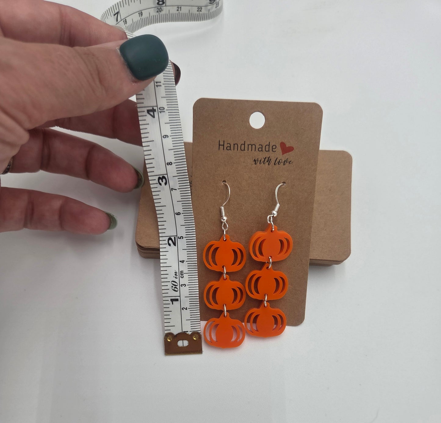 Halloween Earrings | Acrylic Halloween Dangle Earrings | Sterling Silver Plated Hooks
