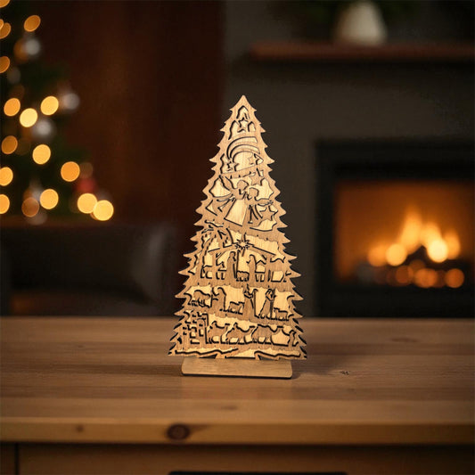 Nativity Christmas tree