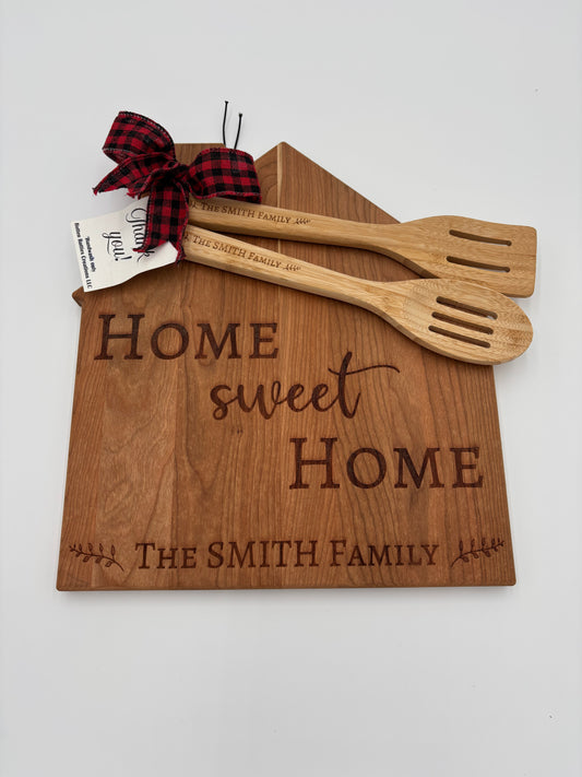 Personalized House warming gift, Custom engraved cutting board set, New home gift, Realtor closing gifts