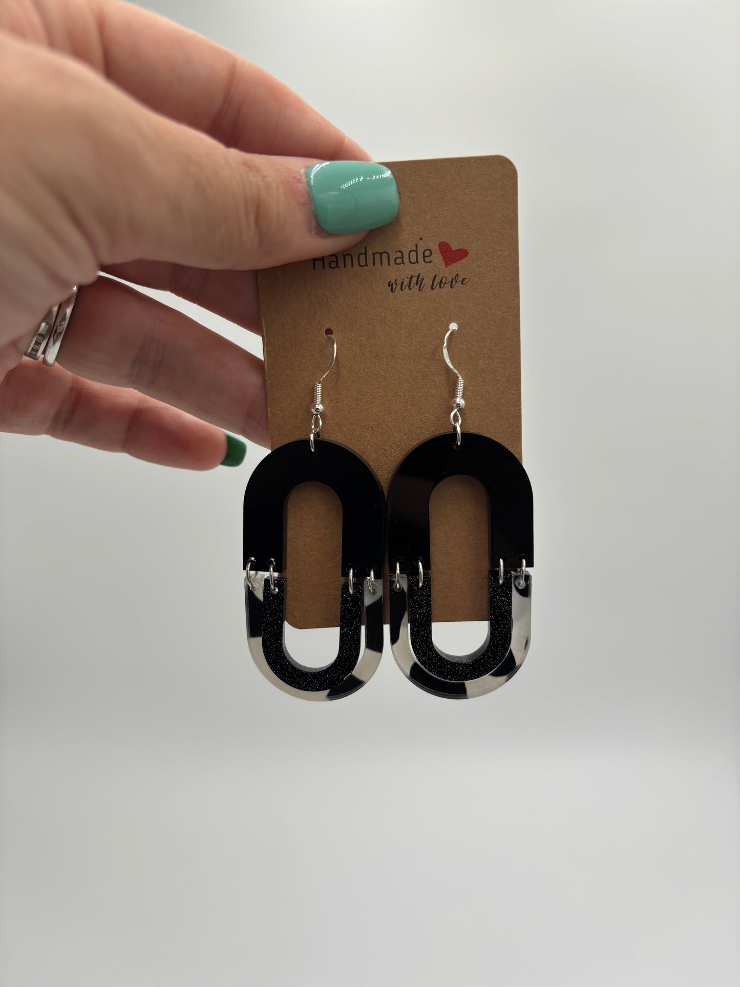 Geometric Acrylic Earrings, Acrylic Dangle Earrings, Boho Dangle Earrings