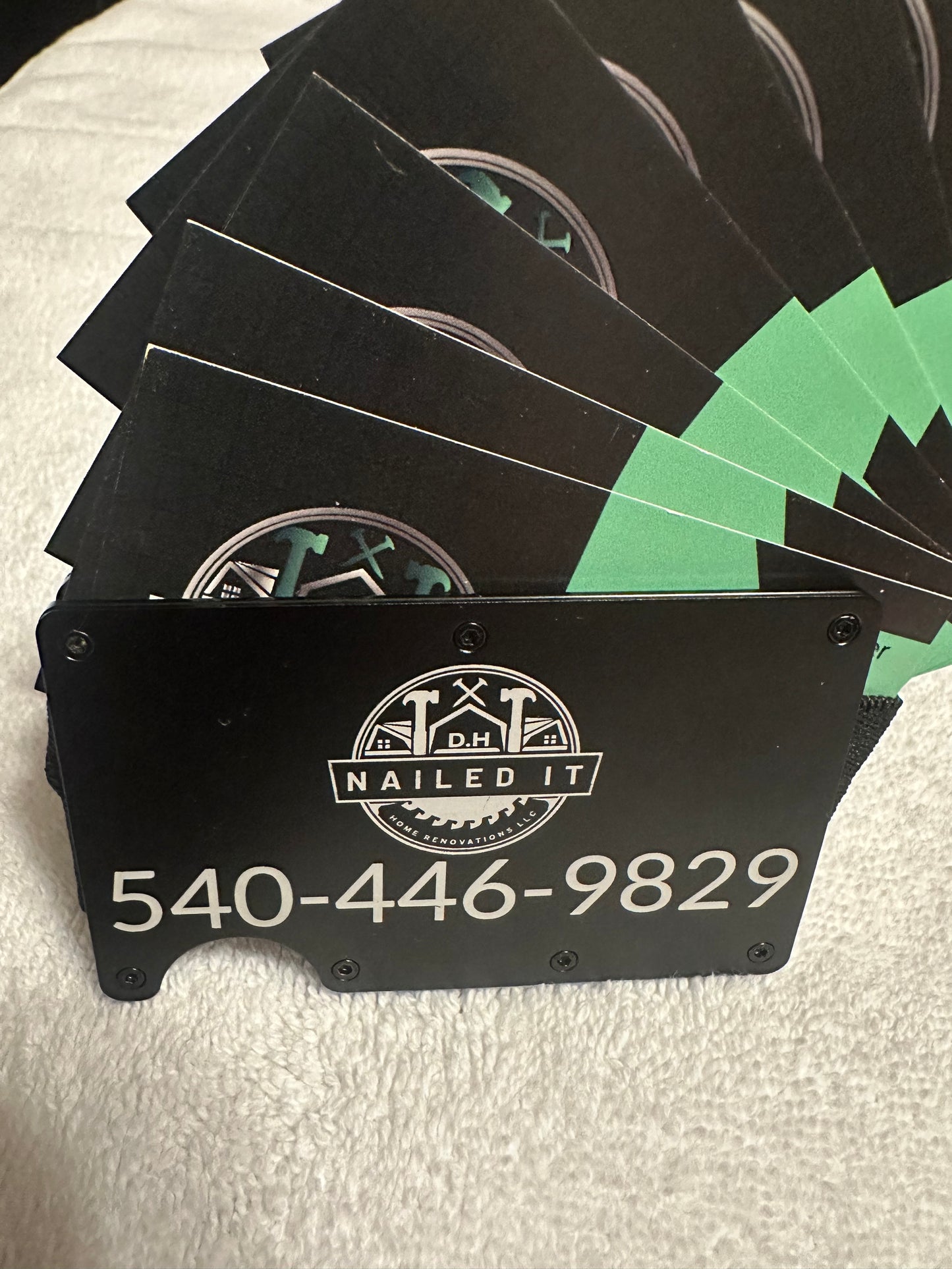 Custom Laser Engraved RFID Metal Wallet, Personalized Business Logo & Phone Number, Slim Minimalist Business Card Holder, Tactical Aluminum Credit Card Case