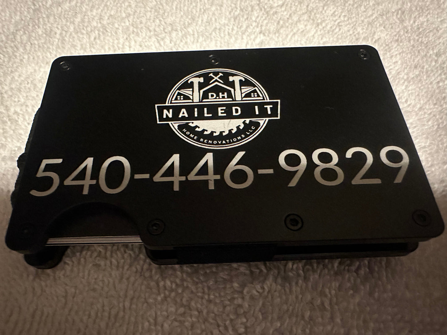 Custom Laser Engraved RFID Metal Wallet, Personalized Business Logo & Phone Number, Slim Minimalist Business Card Holder, Tactical Aluminum Credit Card Case