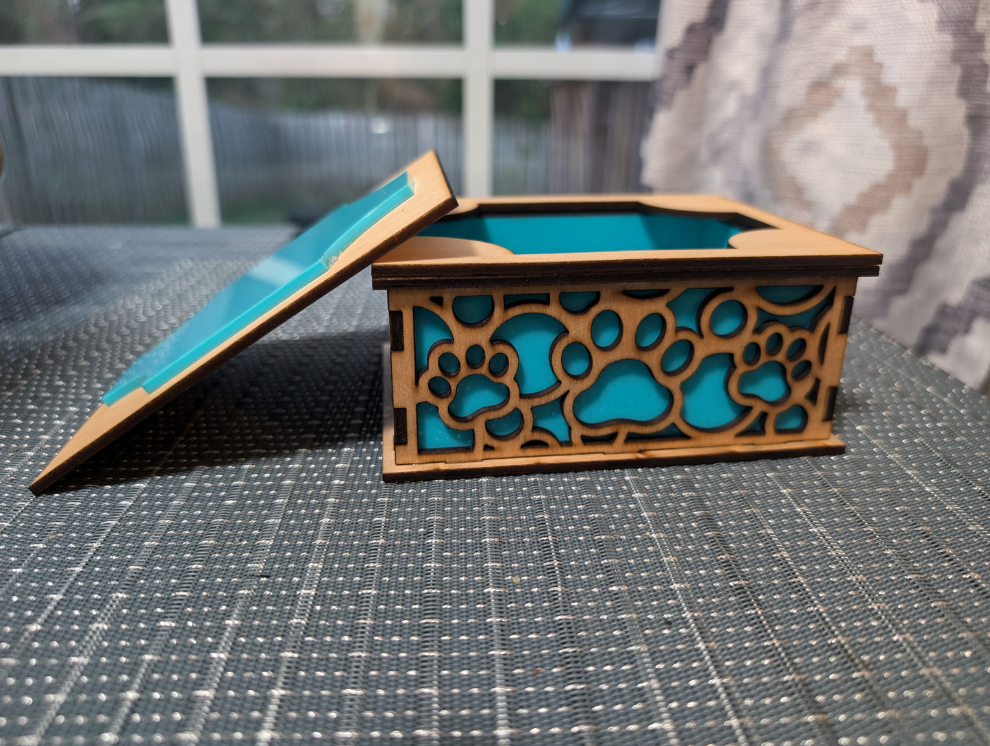 Blue small trinket box