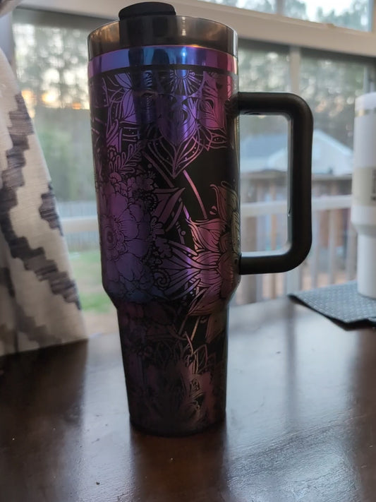 40oz iridescent tumbler