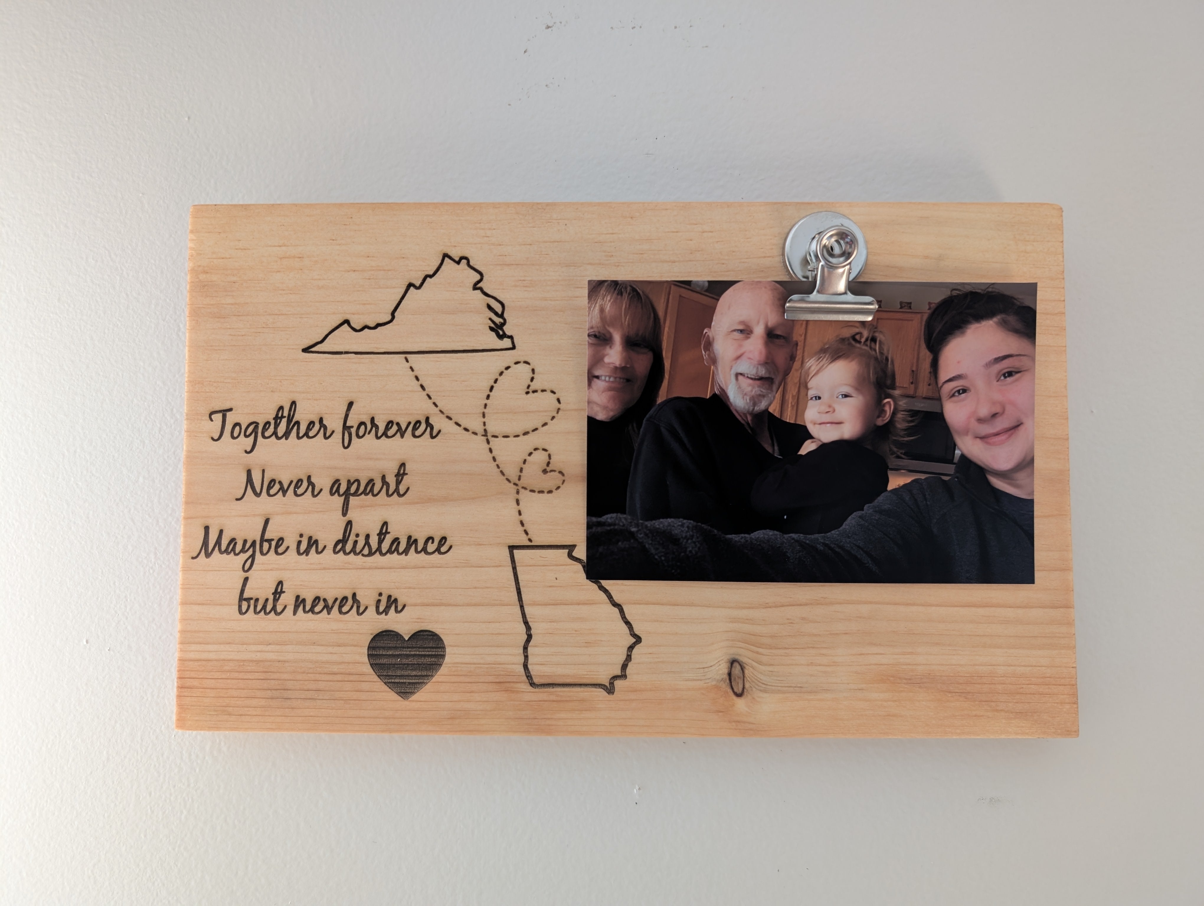 G Rotten Riley Personalized long distance photo board, Custom state to state moving g ...