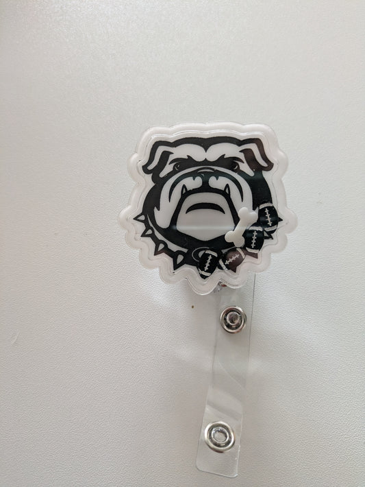 Dog shaker badge reel